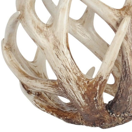 White Resin Antler Shaped Sculpture HomeRoots