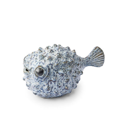 Petite Off White Puffer Fish Sculpture HomeRoots