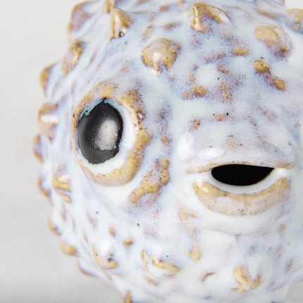 Petite Off White Puffer Fish Sculpture HomeRoots