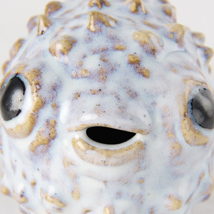 Petite Off White Puffer Fish Sculpture HomeRoots