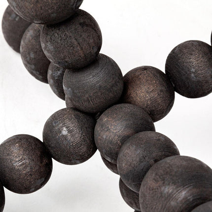 9" Black Beaded Wooden Decorative Jack Tabletop Sculpture HomeRoots