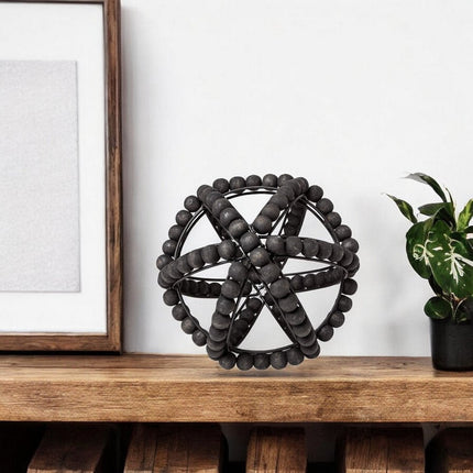 9" Black Metal Tabletop Sculpture HomeRoots