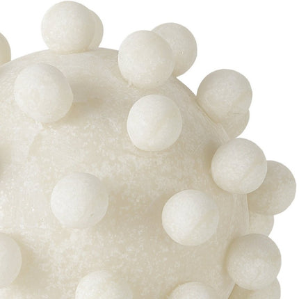 6" Ivory Resin Knobby Nubs Orb Tabletop Sculpture HomeRoots
