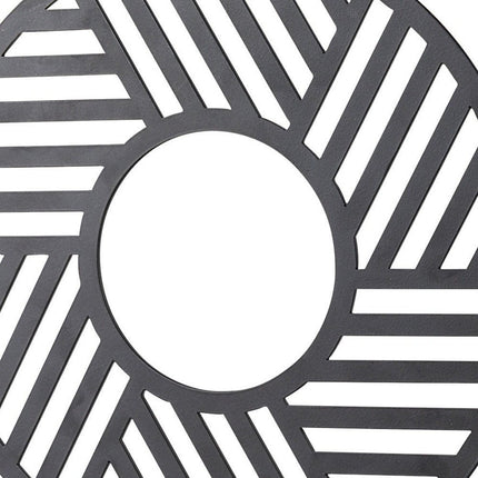Black Metal Round Geometric Sculpture HomeRoots