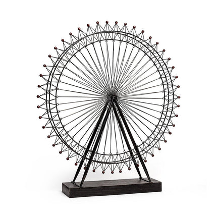 Metal And Wood London Eye Moveable Sculpture HomeRoots
