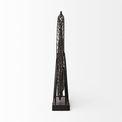 Metal And Wood London Eye Moveable Sculpture HomeRoots
