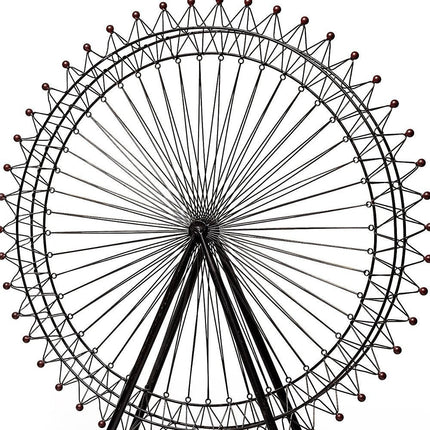 Metal And Wood London Eye Moveable Sculpture HomeRoots
