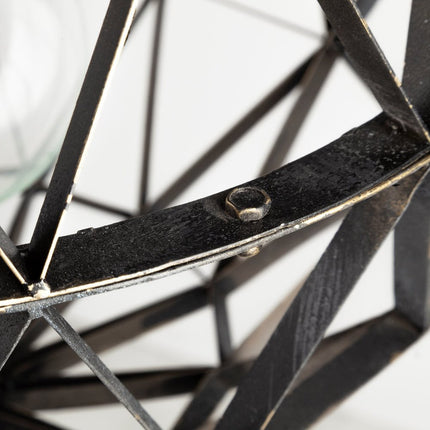 Black Metal Geometric Globe Hanging Light HomeRoots