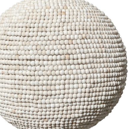 Whitewash Beaded Ball Hanging Pendent Light HomeRoots