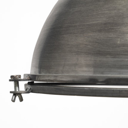 Industrial Gray Metal Hanging Pendant Light HomeRoots