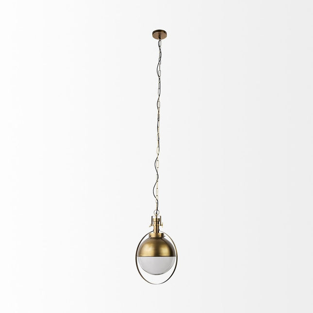 Gold Metal Sphere Pendant Hanging Light HomeRoots