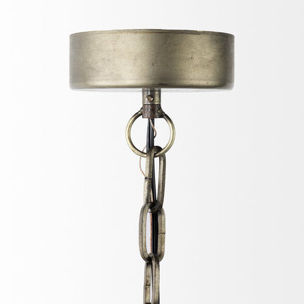 Distressed Bronze Metal Dome Hanging Light HomeRoots