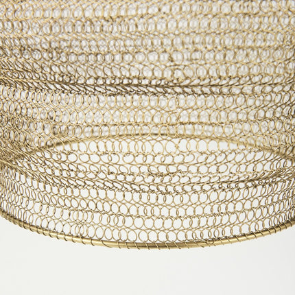 Gold Metal Wire Mesh Hanging Pendant Light HomeRoots