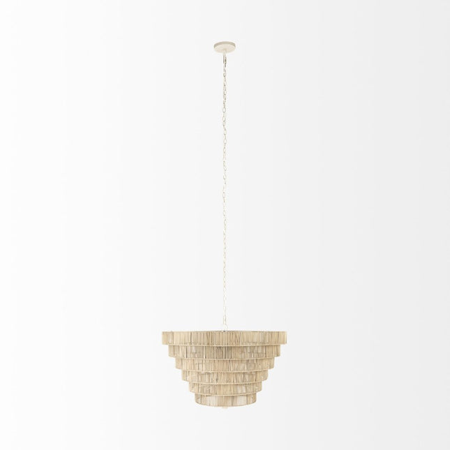 Light Brown Six Tier Hanging Chandelier HomeRoots