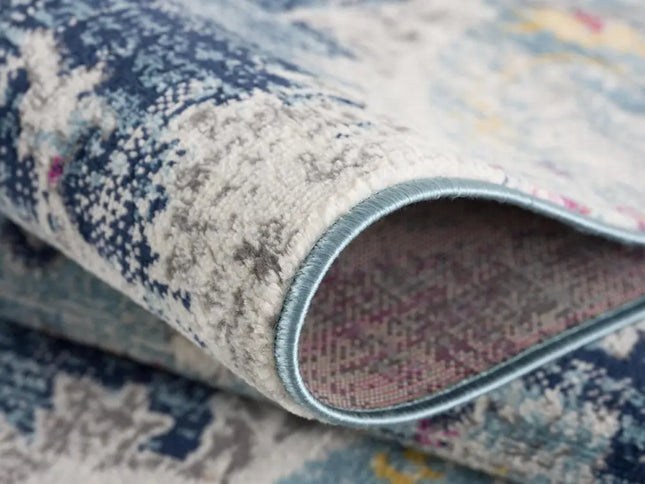 9' X 13' Blue Distressed Medallion Area Rug HomeRoots