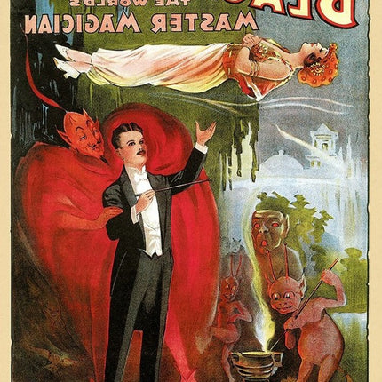 Vintage 1934 Blackstone Magic Unframed Print Wall Art HomeRoots