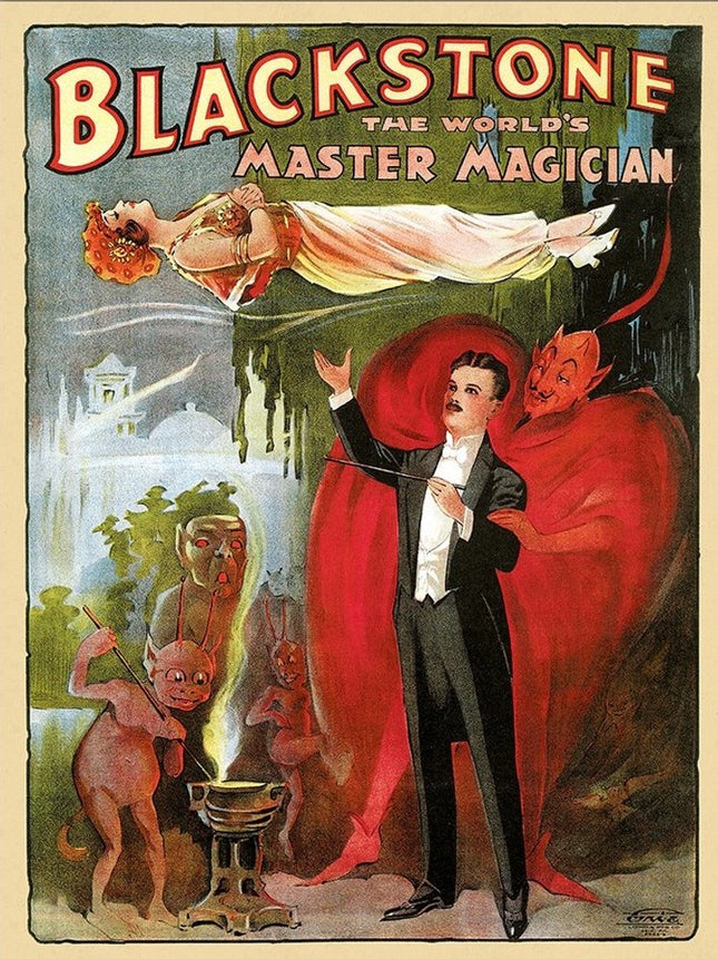 Vintage 1934 Blackstone Magic Unframed Print Wall Art HomeRoots