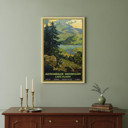 12" X 18" Vintage 1920S Adirondack Mountains Wall Art HomeRoots