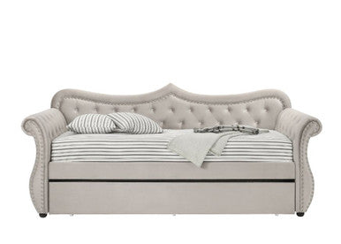 ACME 39430 Adkins Daybed & Trundle, Beige Fabric ACME Furniture