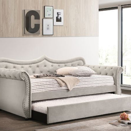 ACME 39430 Adkins Daybed & Trundle, Beige Fabric
