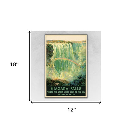 12" X 18" Niagra Falls New York C1920S Vintage Travel Poster Wall Art HomeRoots
