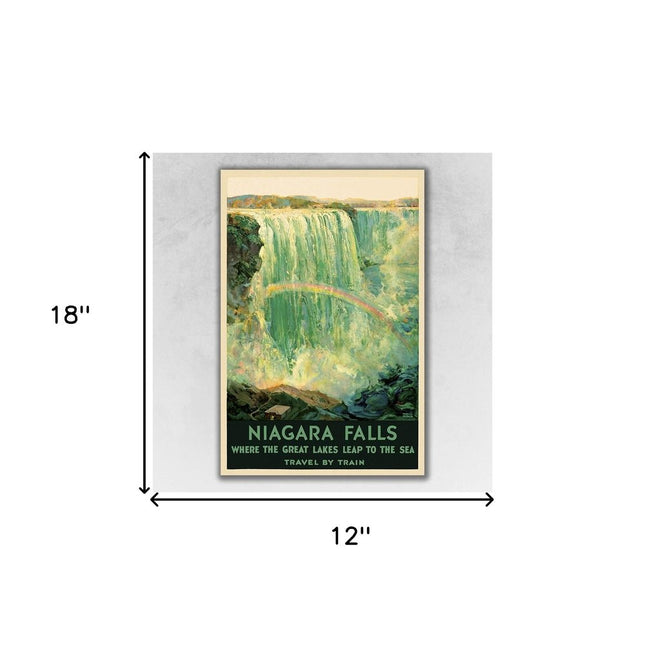 12" X 18" Niagra Falls New York C1920S Vintage Travel Poster Wall Art HomeRoots