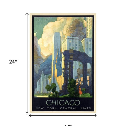 Vintage 1929 Chicago Michigan Ave Travel Unframed Print Wall Art HomeRoots