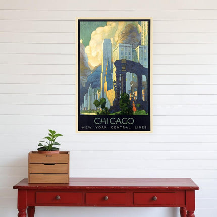 Vintage 1929 Chicago Michigan Ave Travel Unframed Print Wall Art HomeRoots