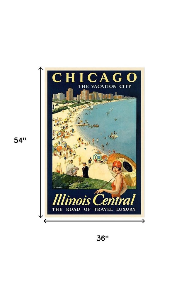 Vintage 1929 Chicago Vacation Travel Unframed Print Wall Art HomeRoots