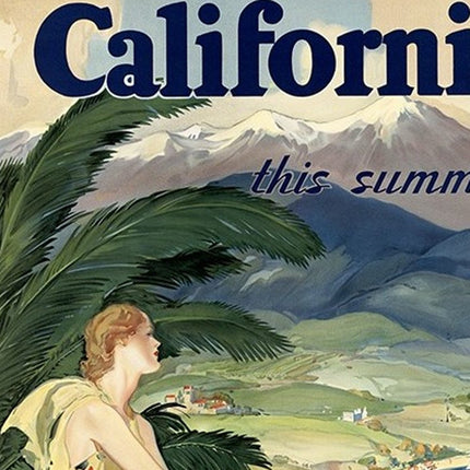 Vintage 1934 California Travel Unframed Print Wall Art HomeRoots
