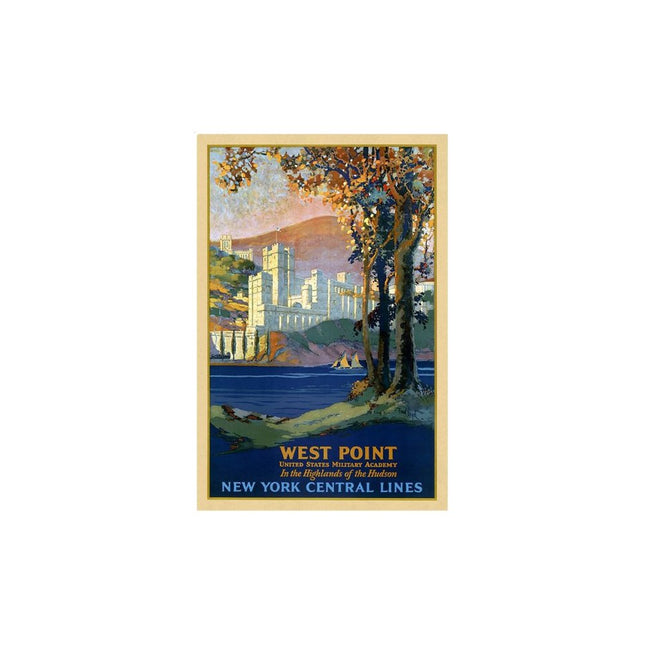 West Point New York Vintage Travel Unframed Print Wall Art HomeRoots