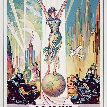 12" x 18" Vintage 1933 Chicago Worlds Fair Wall Art HomeRoots
