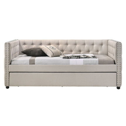 ACME 39440 Romona Twin Daybed & Trundle, Beige Fabric