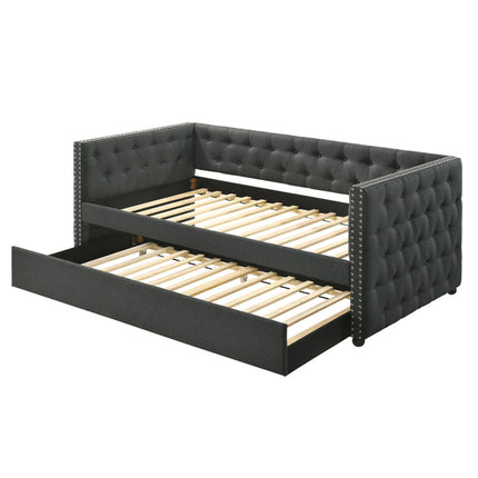 ACME 39450 Romona Twin Daybed & Trundle, Gray Fabric