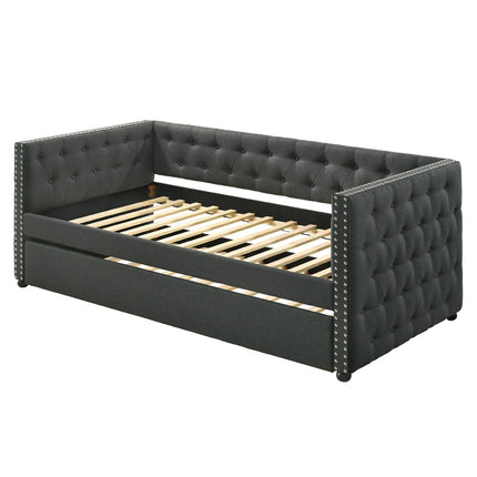 ACME 39450 Romona Twin Daybed & Trundle, Gray Fabric