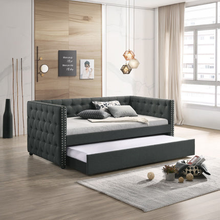 ACME 39450 Romona Twin Daybed & Trundle, Gray Fabric