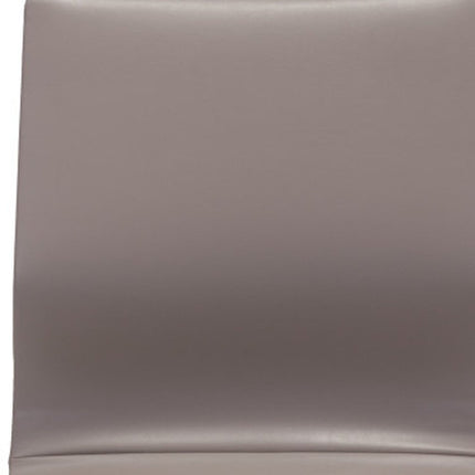 Taupe and Silver Swivel Faux Leather Conference Office Chair HomeRoots