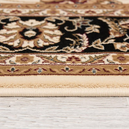 10' Black And Ivory Oriental Runner Rug HomeRoots