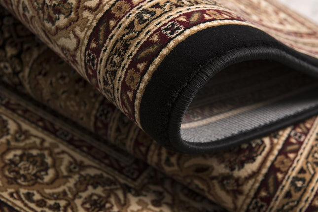10' Beige And Black Medallion Runner Rug HomeRoots