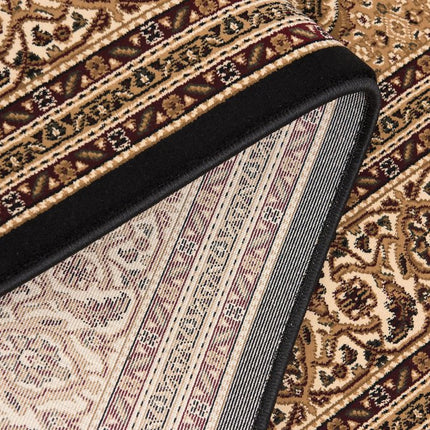 10' Beige And Black Medallion Runner Rug HomeRoots