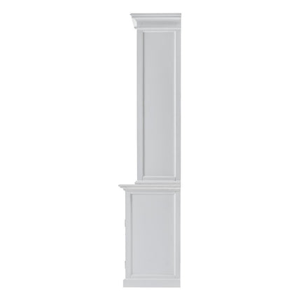 White Solid Wood Adjustable Two Tier Bookcase HomeRoots