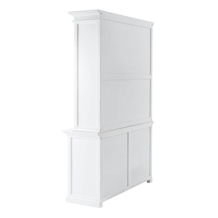 White Solid Wood Adjustable Two Tier Bookcase HomeRoots