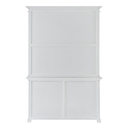 White Solid Wood Adjustable Two Tier Bookcase HomeRoots