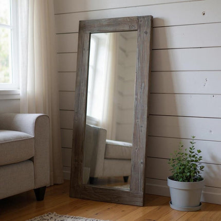 58" Dark Gray Solid Wood Freestanding Framed HomeRoots