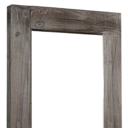 58" Dark Gray Solid Wood Freestanding Framed HomeRoots