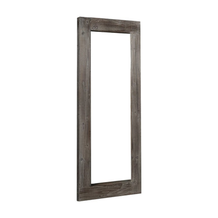 58" Dark Gray Solid Wood Freestanding Framed