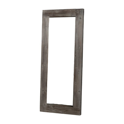 58" Dark Gray Solid Wood Freestanding Framed