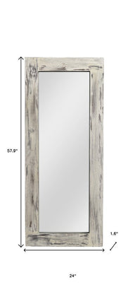 58" Dark Gray Solid Wood Freestanding Framed