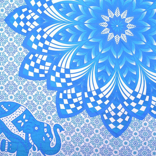 Blue and White Floral Cotton HomeRoots