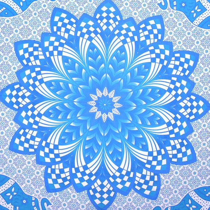 Blue and White Floral Cotton HomeRoots